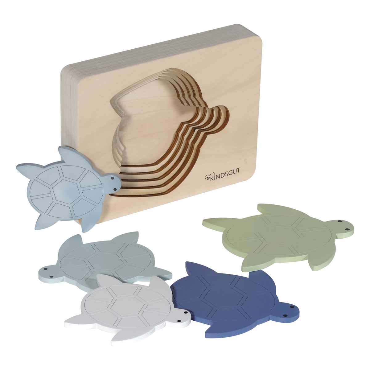 Tier-Puzzle Holz Schildkröte von Kindsgut – Produktfoto 6