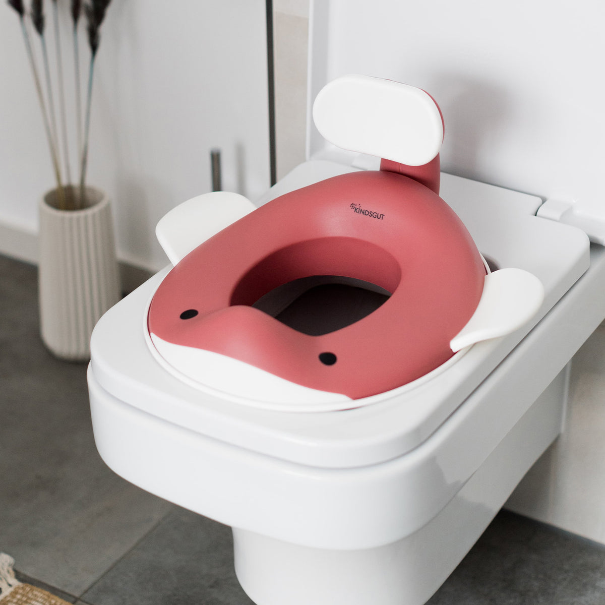 Toilettensitz für Kinder Wal Altrosa von Kindsgut – Anwendungsbild 3