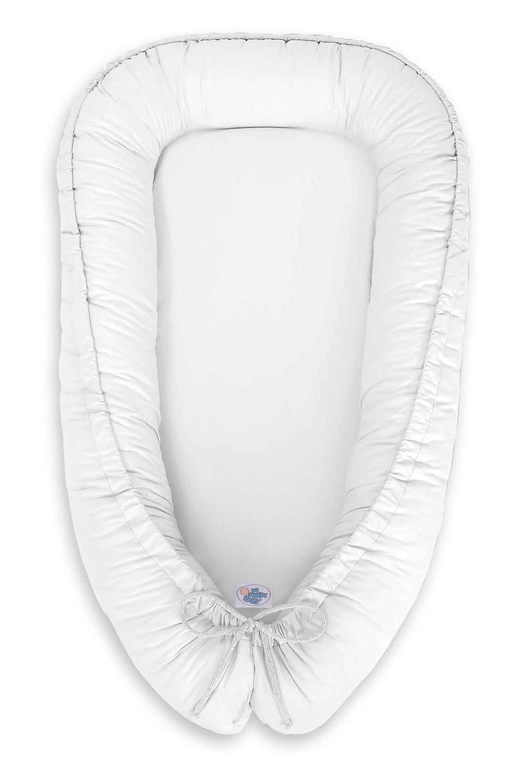 Babynest Kokon Baumwolle uni – Weiß