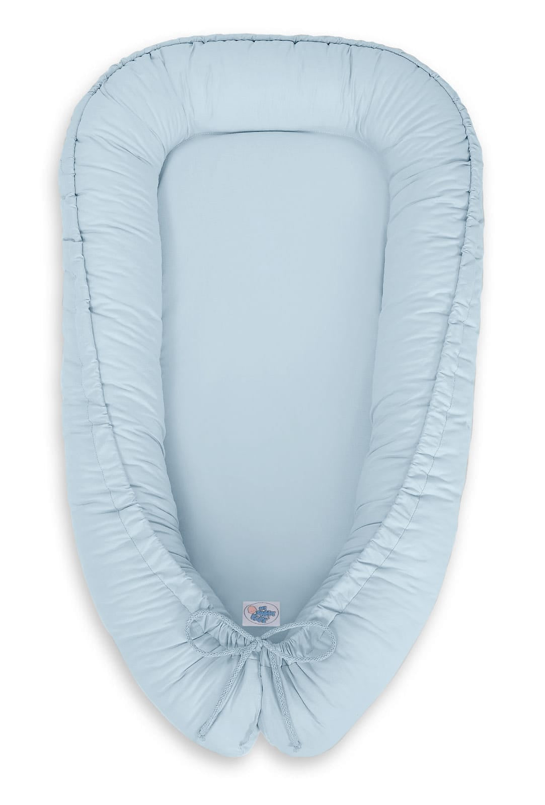 Babynest Kokon Baumwolle uni – Hellblau