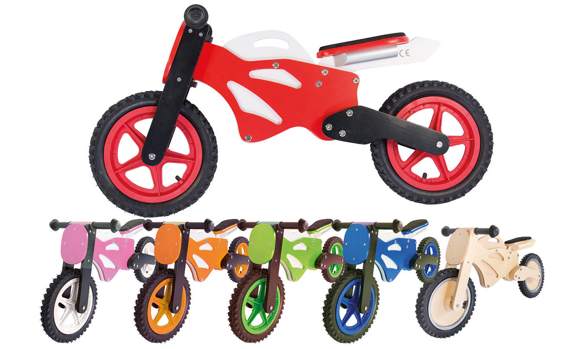 Laufrad Superbike aus Holz in allen Farben