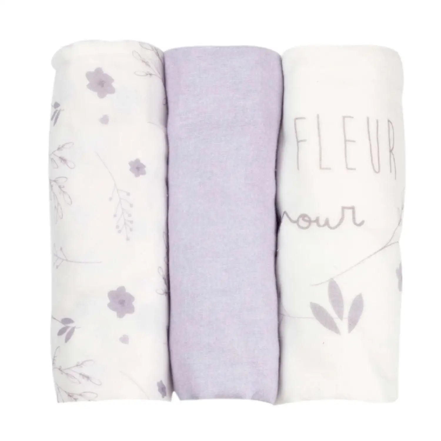 Lavandoux 3er-Set Mulltücher – 70×70 cm Musselin Baumwolle