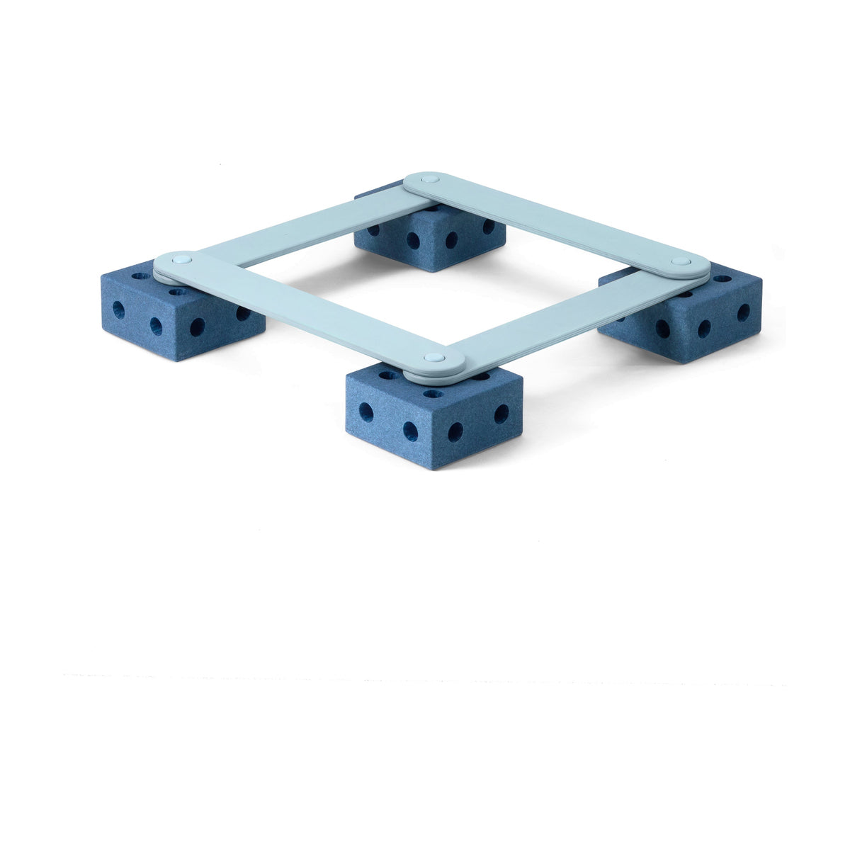 MODU Balance Track: Balancierstrecke aus Holzbalken und Schaumstoffblöcken, Blue