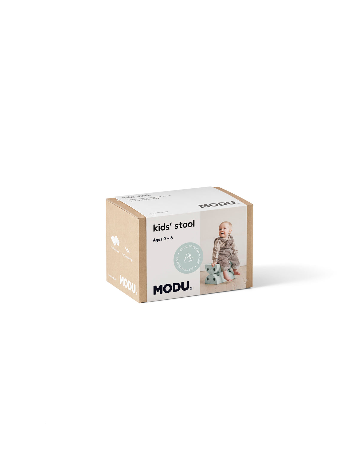 MODU Kids Stool: Kinderhocker aus zwei runden Schaumstoffblöcken, Mint