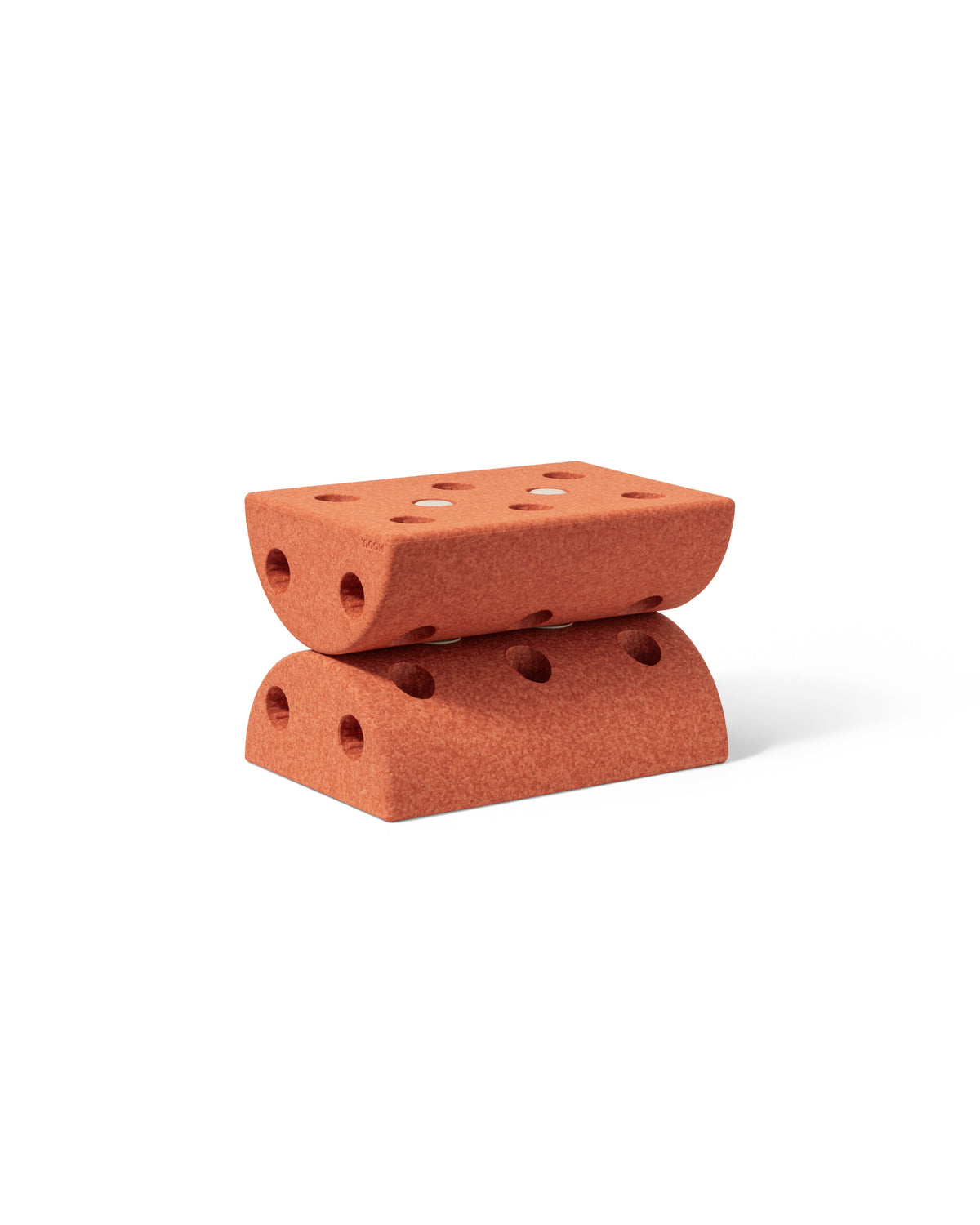 MODU Kids Stool: Kinderhocker aus zwei runden Schaumstoffblöcken, Orange, Ansicht 2