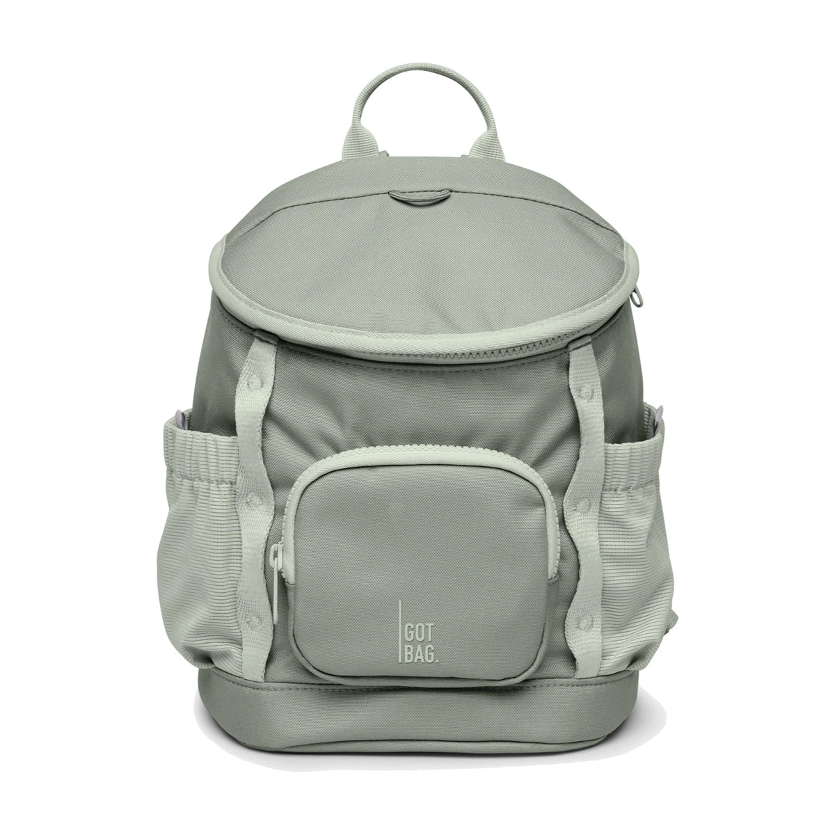 GOT BAG Kids Adventure Daypack Kinderrucksack in Salbeigrün (bass), als Studioaufnahme in Frontansicht