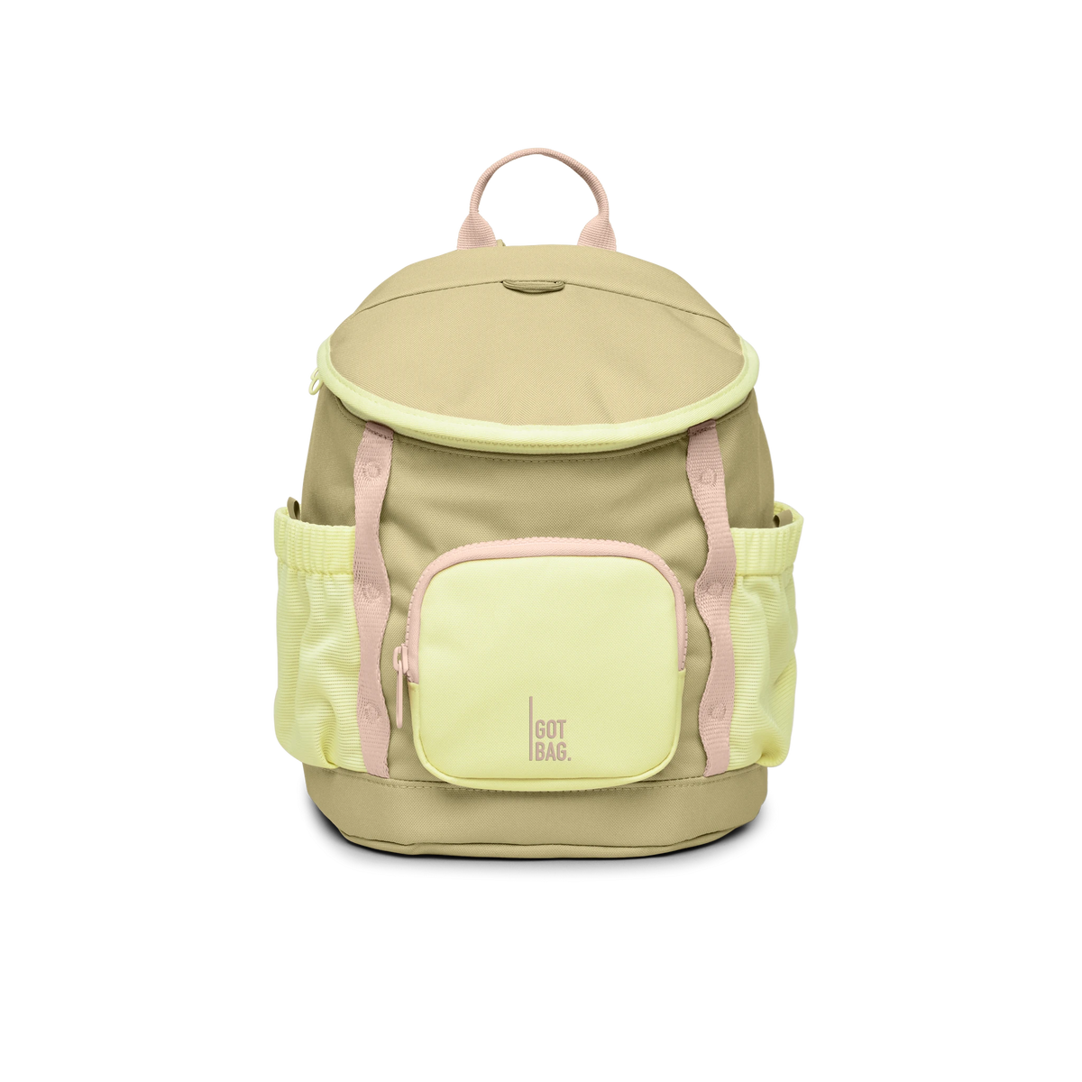 GOT BAG Kids Adventure Daypack Kinderrucksack in Pistaziengrün (nori), als Studioaufnahme in Frontansicht