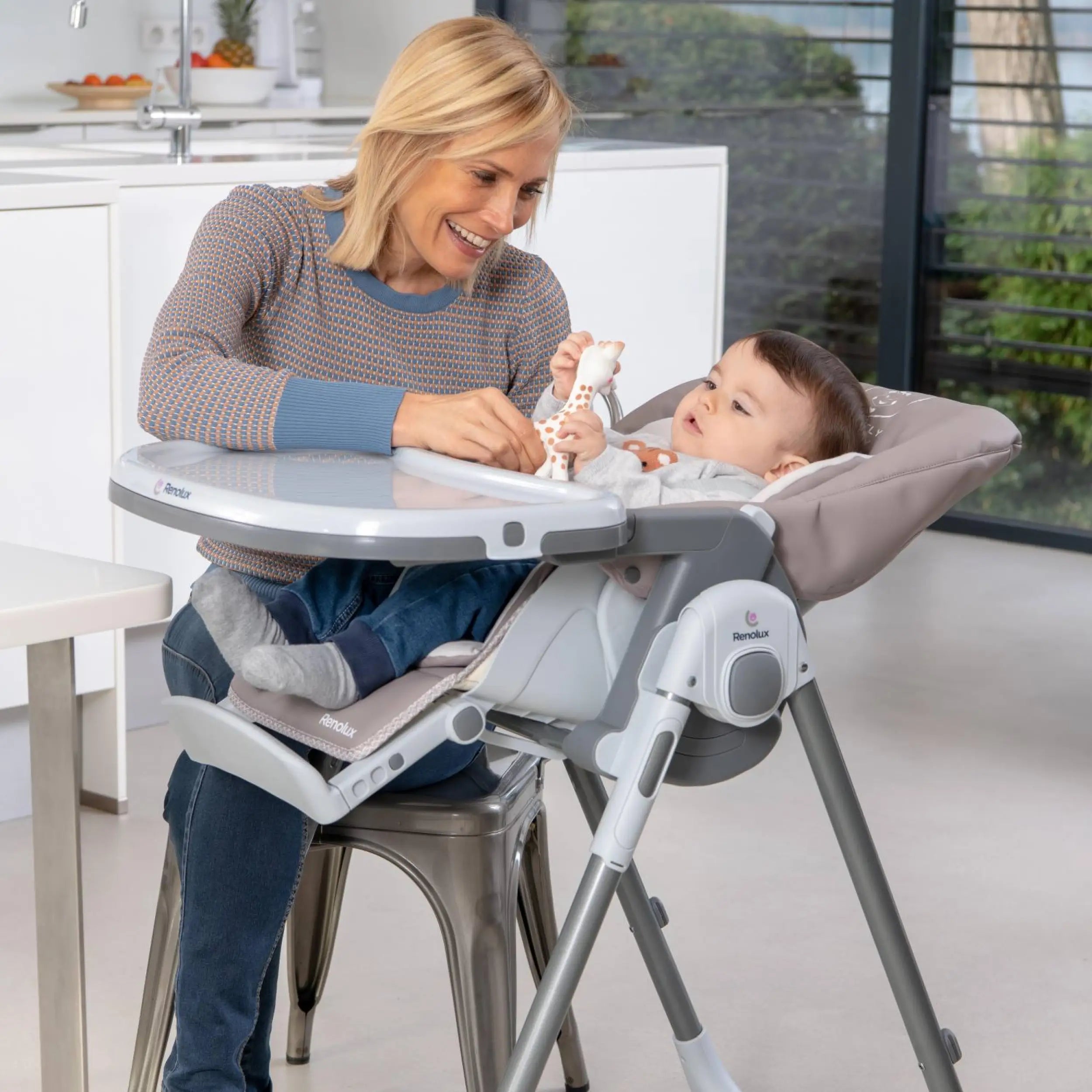 Neugeborenenwippe höhenverstellbar - RENOLUX Rockers Vision SO CHIC