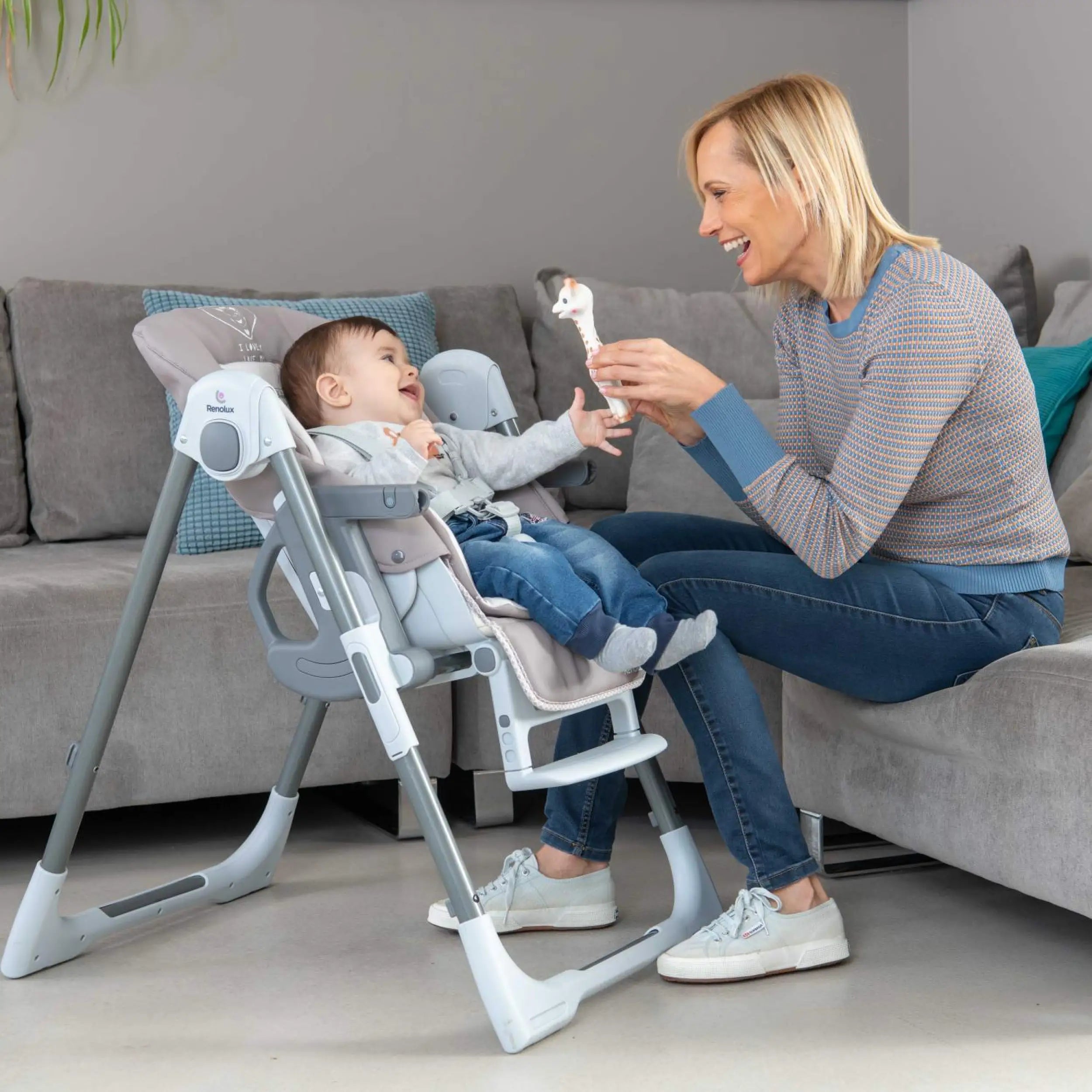 Neugeborenenwippe höhenverstellbar - RENOLUX Rockers Vision SO CHIC