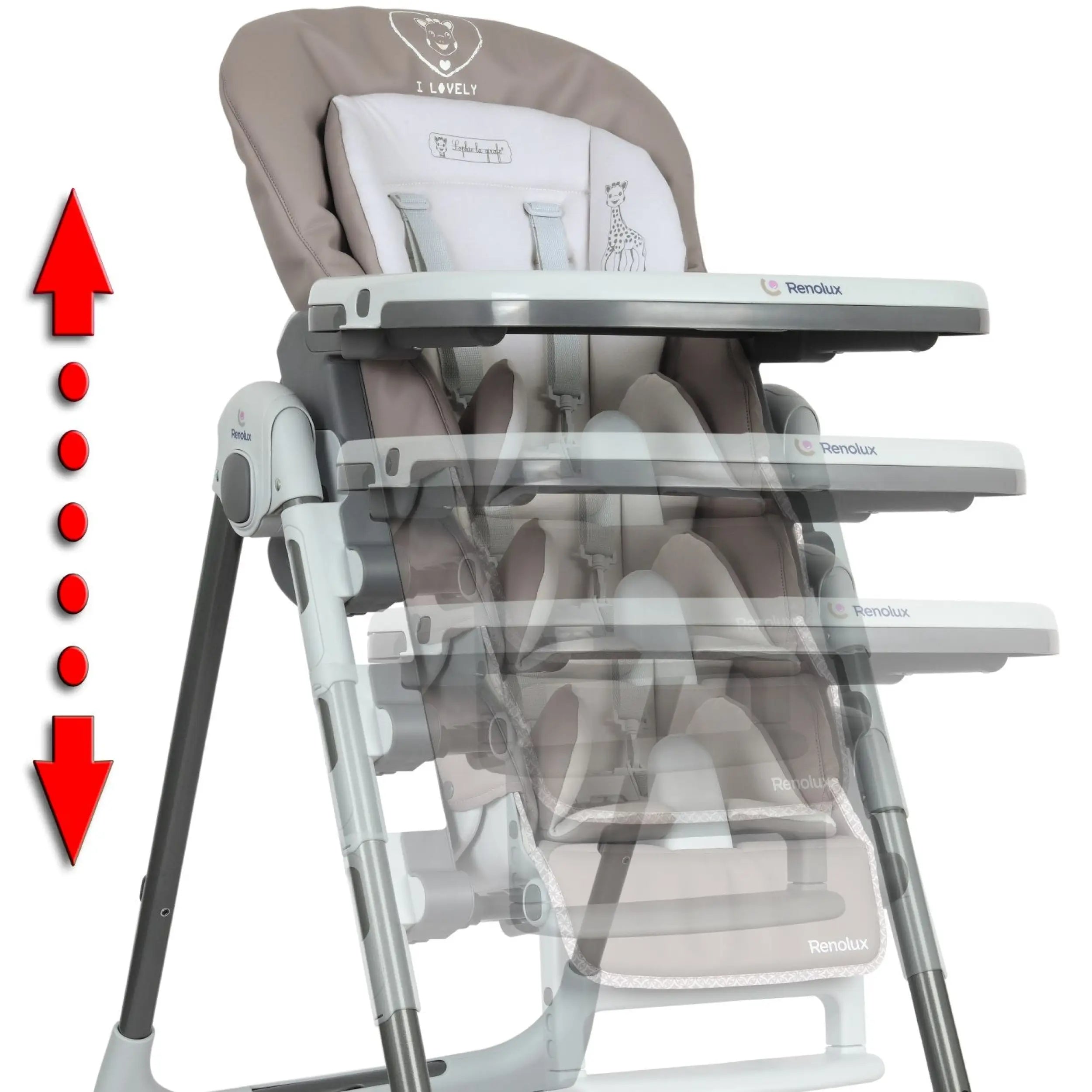 Neugeborenenwippe höhenverstellbar - RENOLUX Rockers Vision SO CHIC