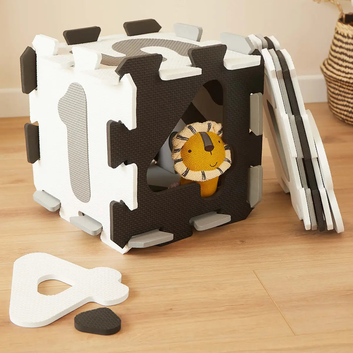 Puzzlematte Zahlen Black & White