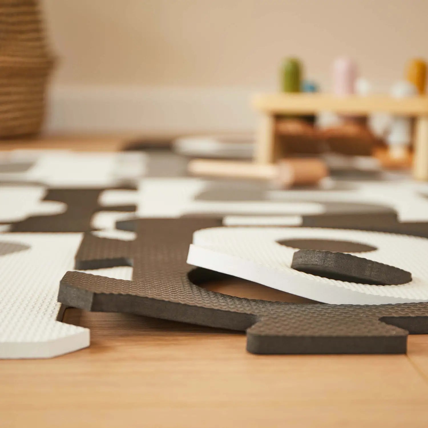 Puzzlematte Zahlen Black & White