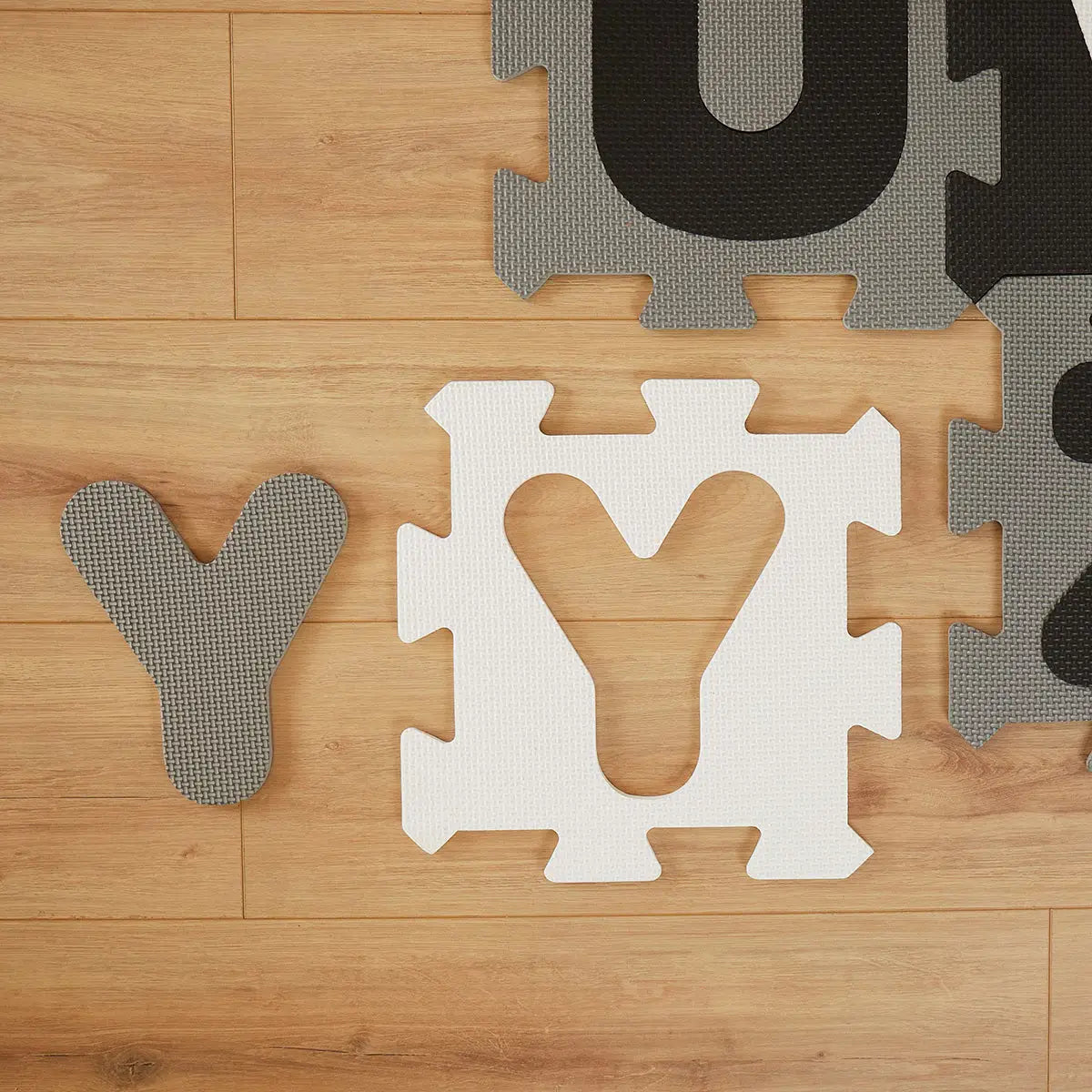 Puzzlematten Buchstaben Black & White