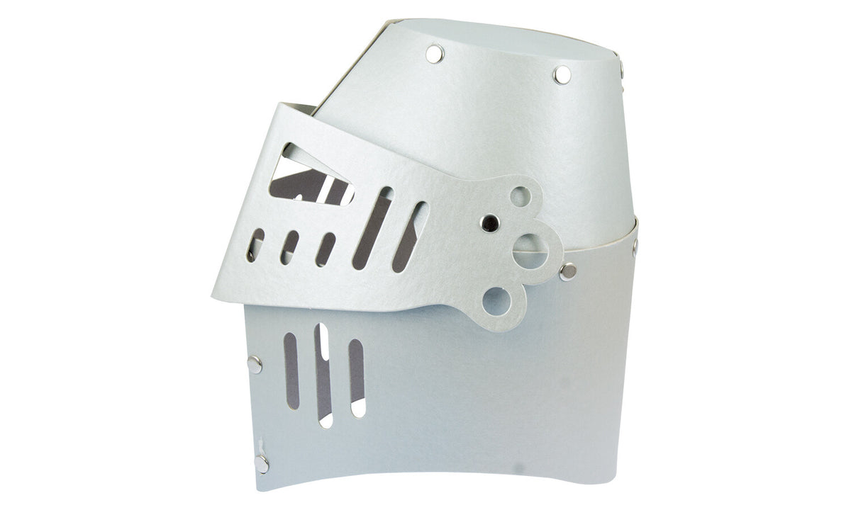 Ritterhelm Hartkarton silber Ansicht 3