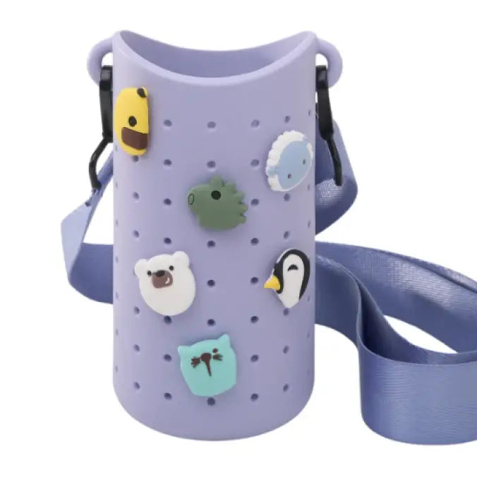 Rocketship Bestie Bottle & Sling Purple – Kinder Trinkflasche Set - Kindertrinkflasche