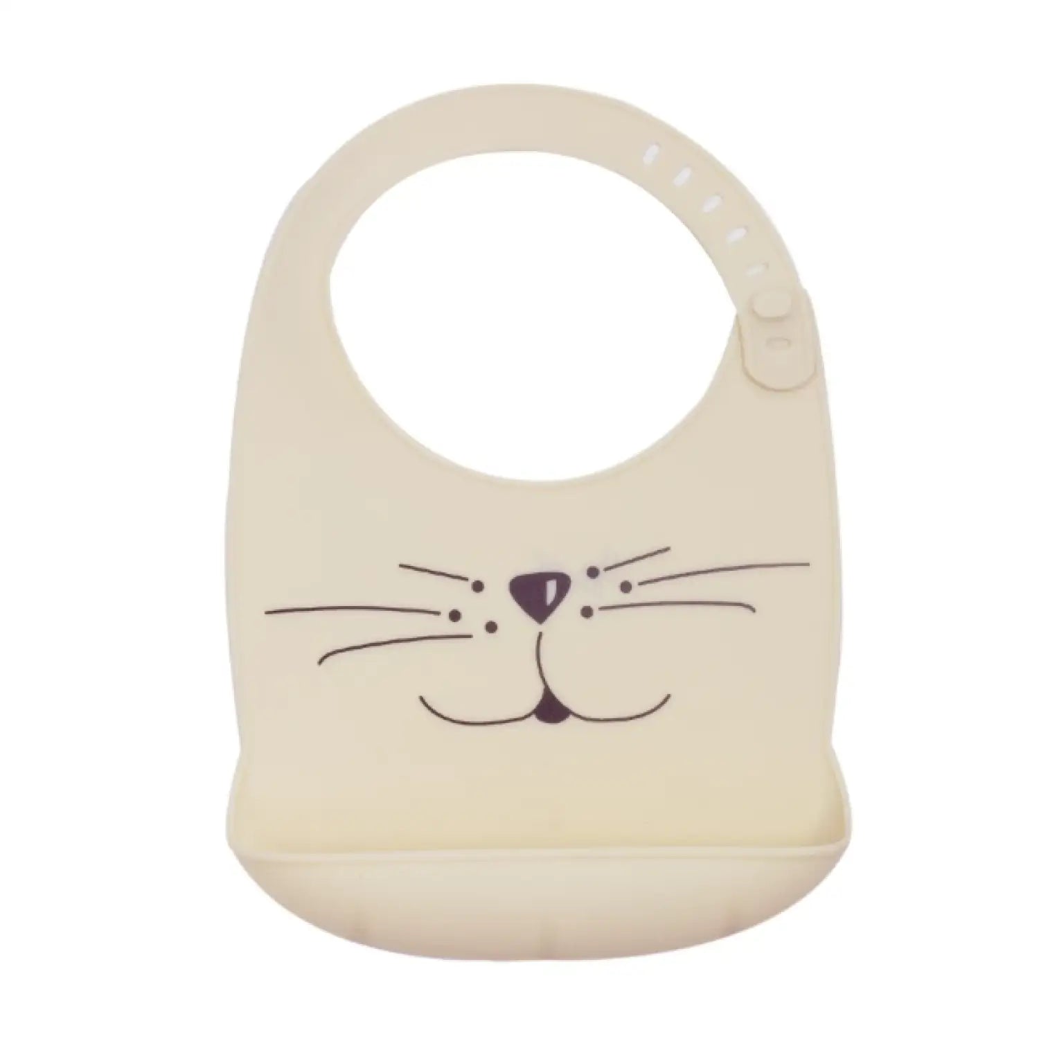 Silikon-Lätzchen mit Auffangtasche – BPA-frei - creme