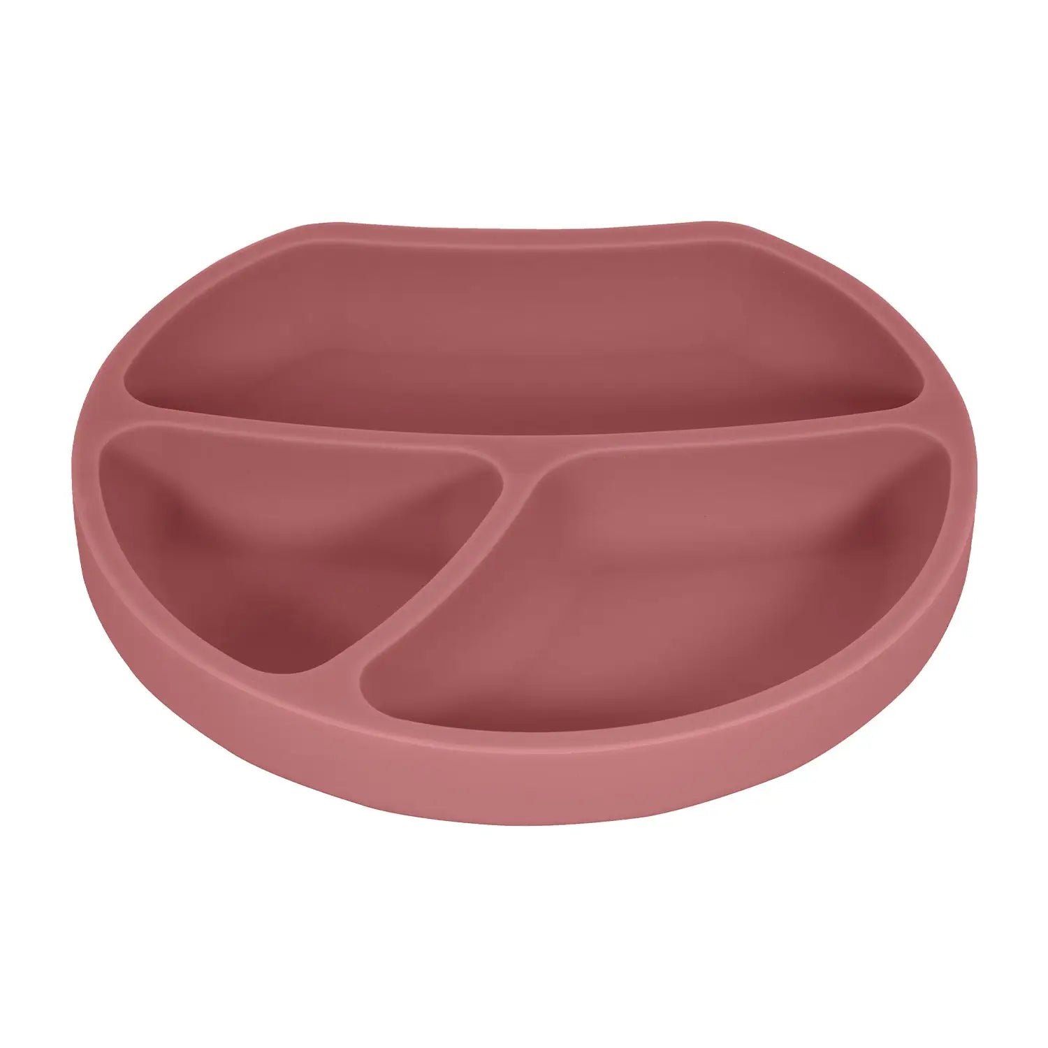 Silikon-Teller mit Saugnapf - Altrosa