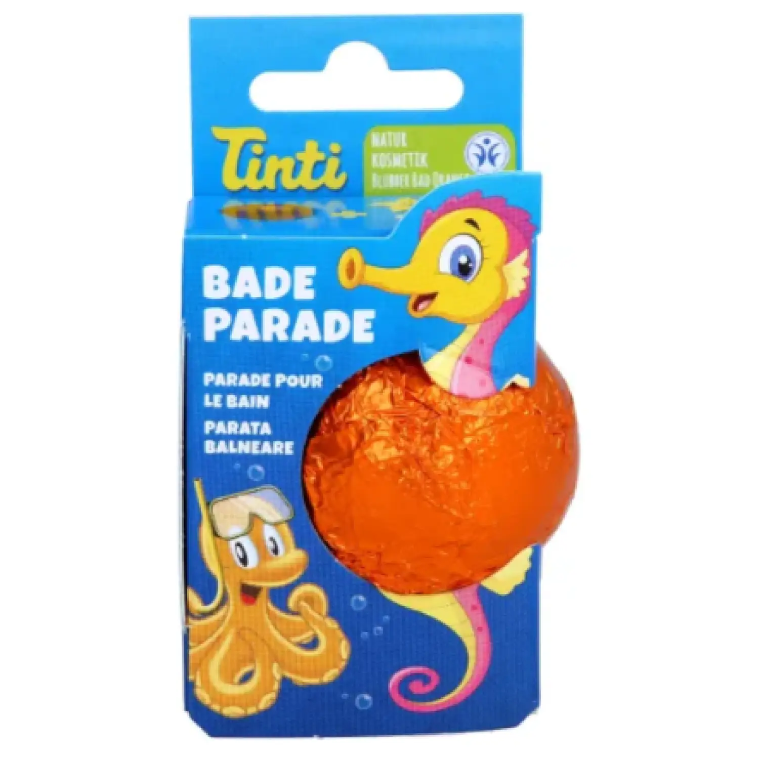 Tinti Bade Parade – Kinder Badezusatz Badekugel mit Überraschung - Orange