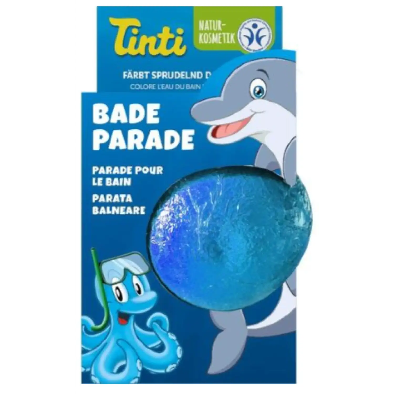 Tinti Bade Parade – Kinder Badezusatz Badekugel mit Überraschung - Blau