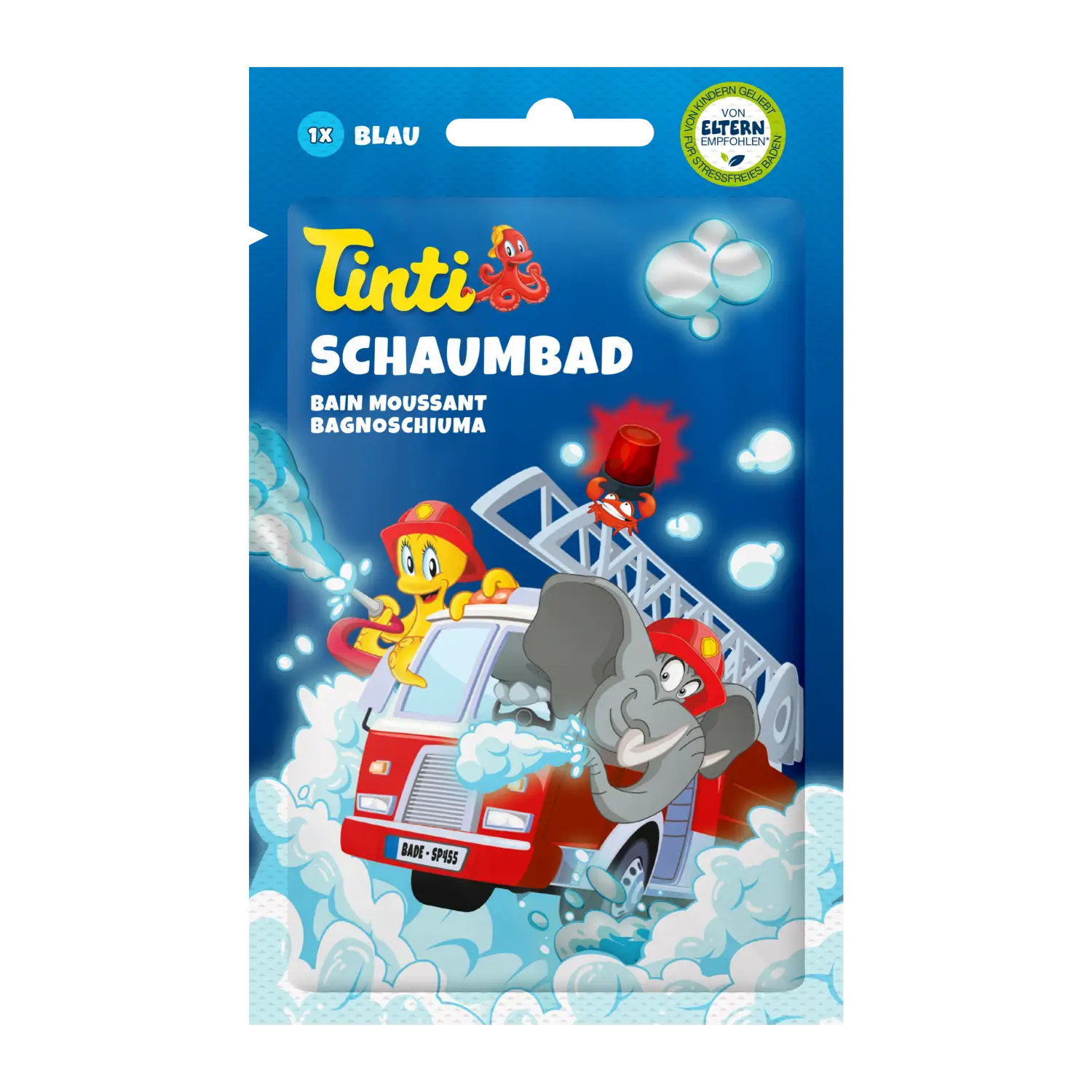Tinti Schaumbad blau