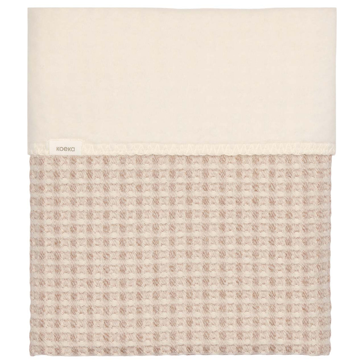 Babydecke Waffel mit Baumwollfleece 75 × 100 cm von Koeka Amsterdam in Crumble