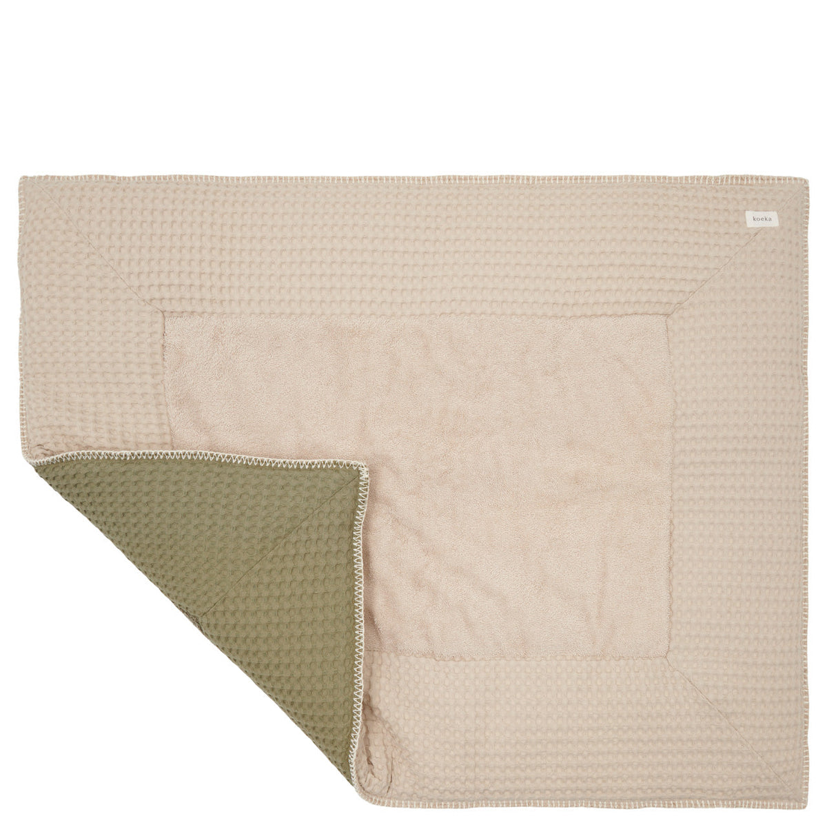 Laufgittereinlage Waffel 75 × 95 cm von Koeka Amsterdam in Sand/Moss, Ansicht 2
