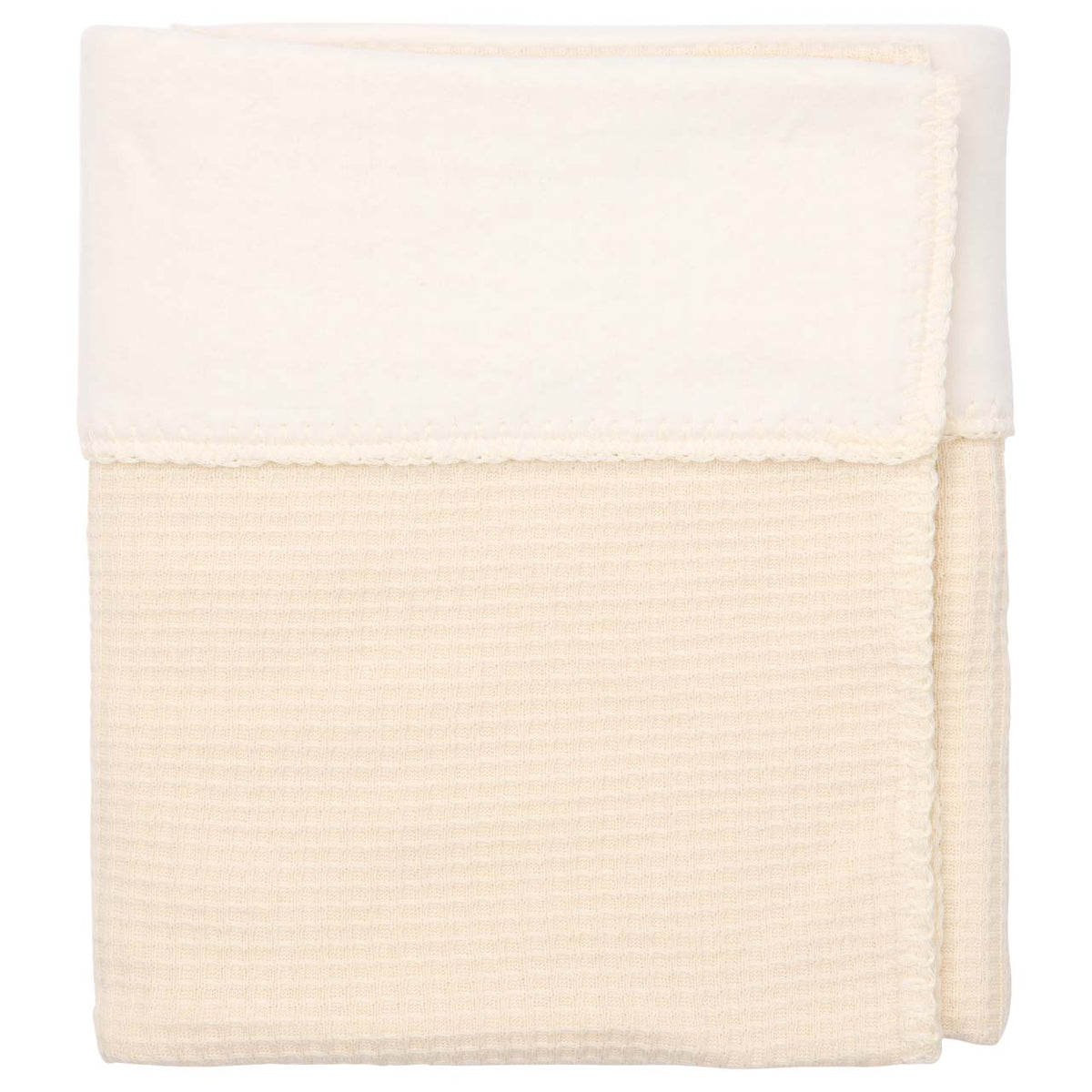 Kinderdecke Baumwollfleece 100 × 150 cm von Koeka Malaga in warm white, Ansicht 2