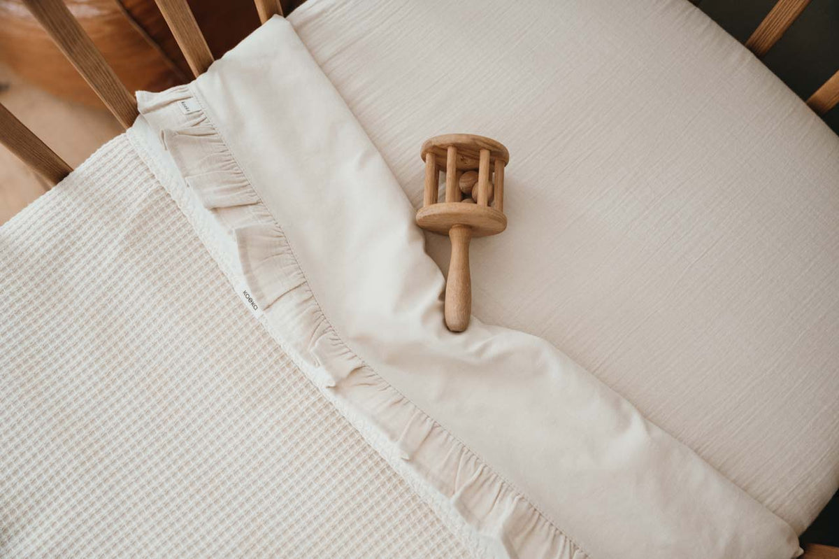Kinderdecke Baumwollfleece 100 × 150 cm von Koeka Malaga in warm white, Ansicht 3