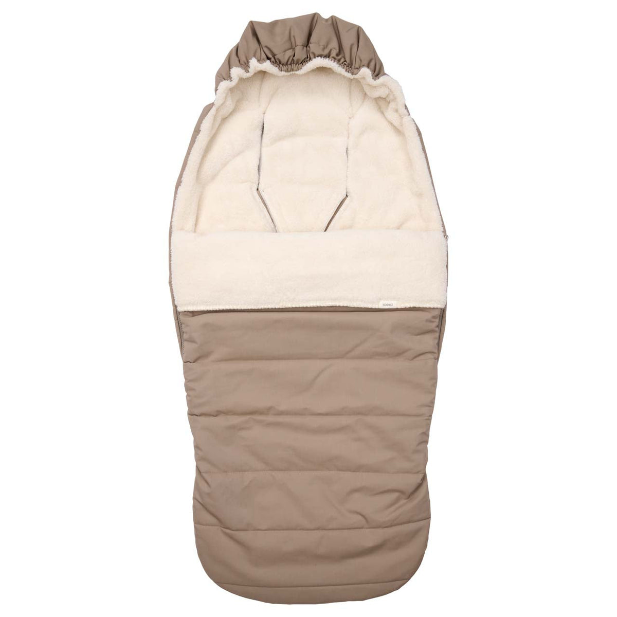 Buggy-Fußsack Koeka Calgary in Taupe mit Teddyfutter