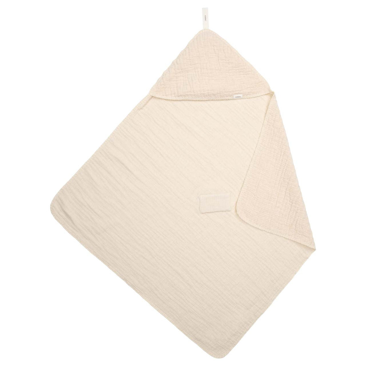 Einschlagdecke Chenille mit Kapuze von Koeka Rivoli in warm white