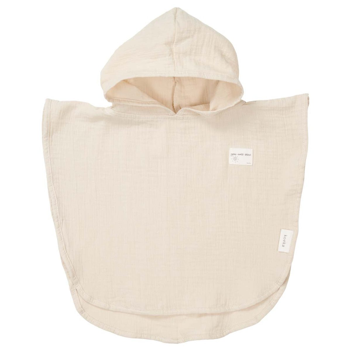 Badeponcho Musselin von Koeka Faro in Warm White