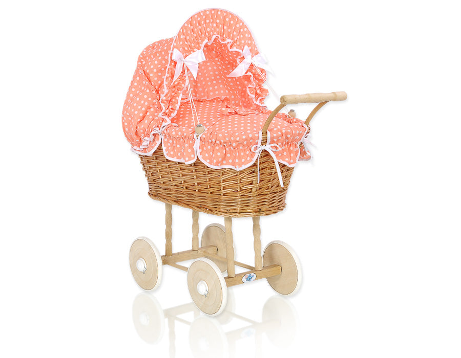Puppenwagen Weide Natalia – Natur Pfirsich