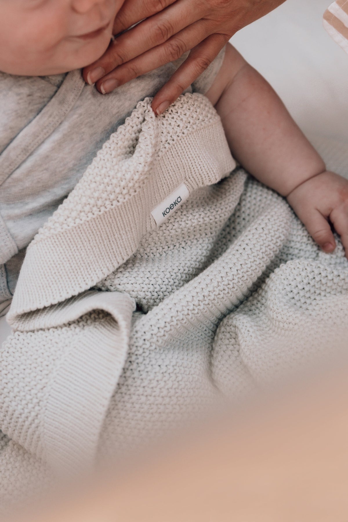 Koeka Lisbon Babydecke Powder White, weitere Ansicht