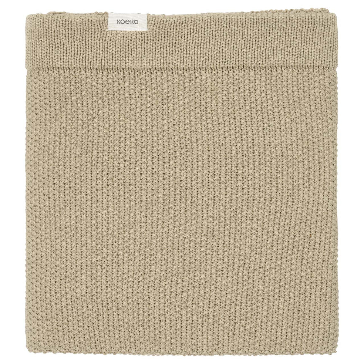 Kinderdecke Koeka Lisbon in Olive aus gestrickter Baumwolle