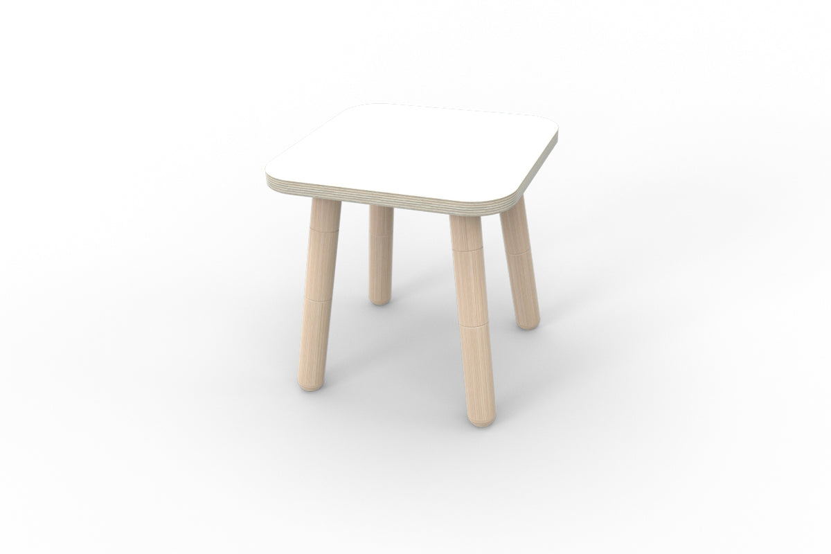 Kinderhocker growing table Reinweiß