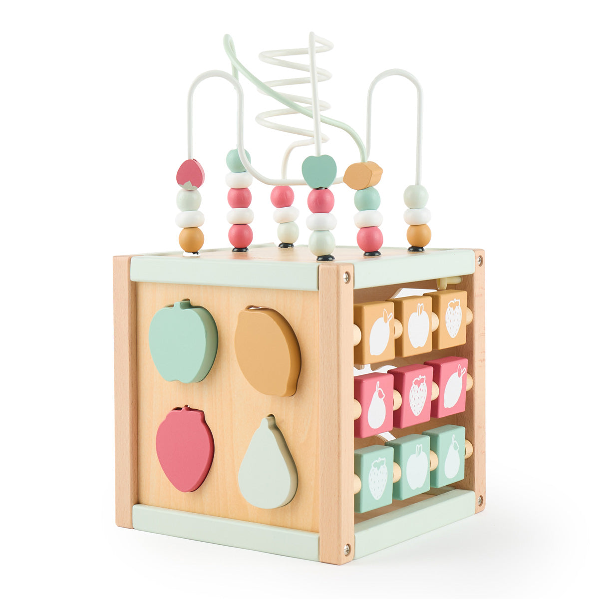 bieco Motorikwürfel XXL Berry mit Fruchtmotiven