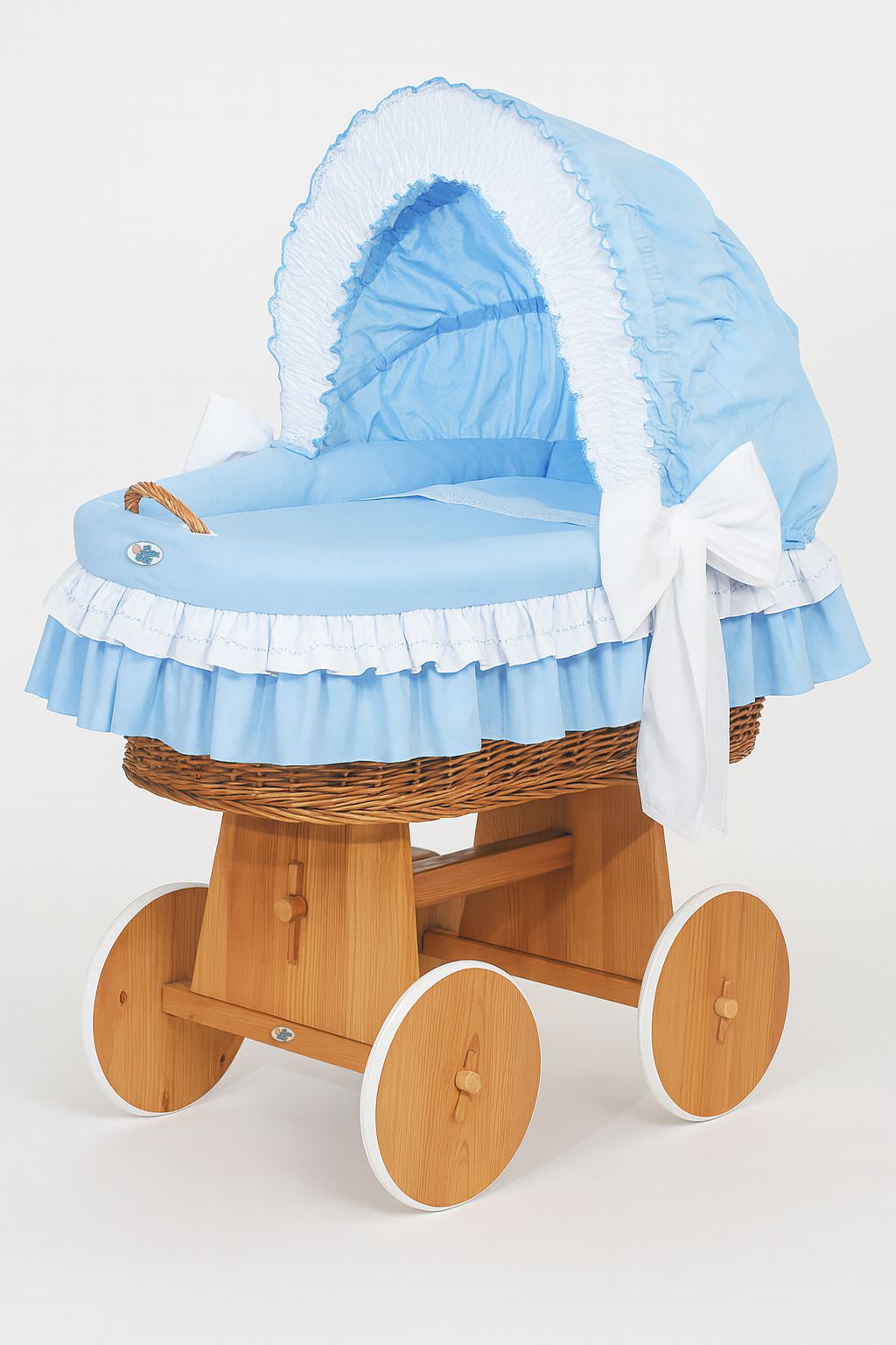 Stubenwagen Weide mit Verdeck Bellamy – Natur Blau