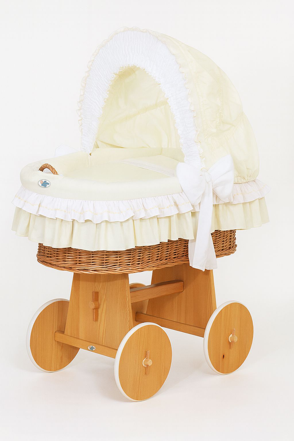 Stubenwagen Weide mit Verdeck Bellamy – Natur Creme