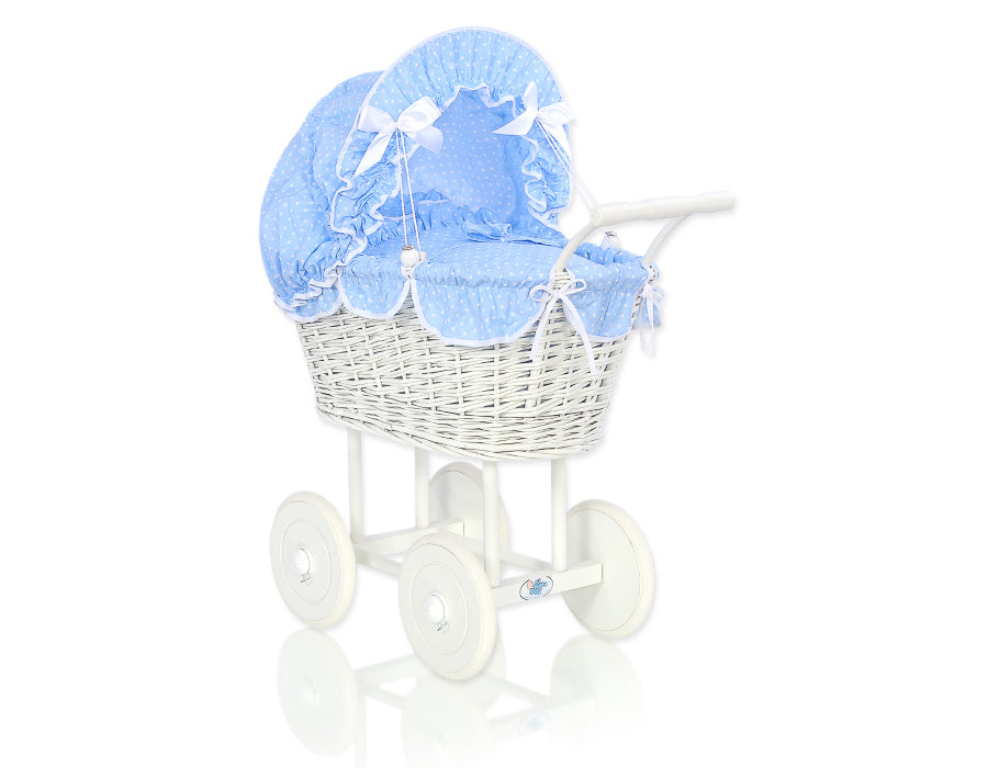 Puppenwagen Weide Natalia – Weiß Blau