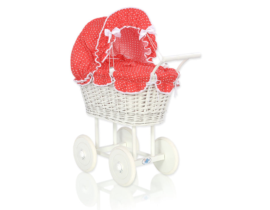 Puppenwagen Weide Natalia – Weiß Rot