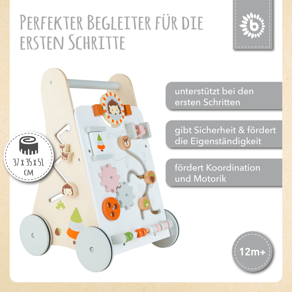 bieco Lauflernwagen Waldtiere, Herstellergrafik 1