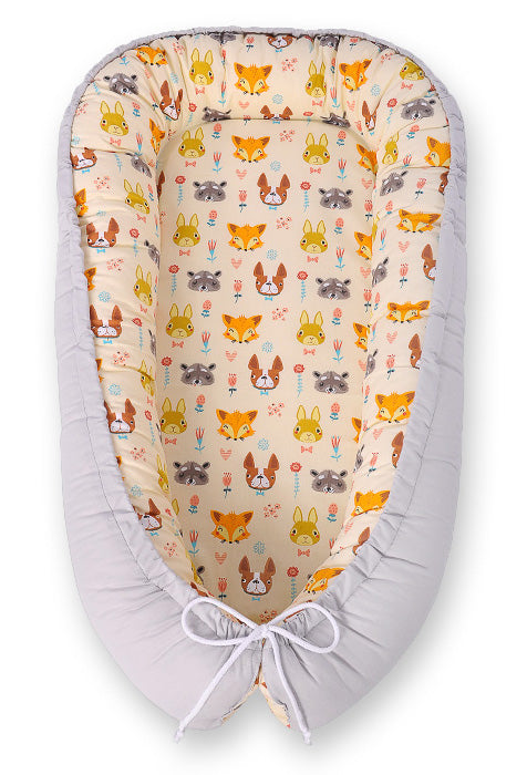 Babynest Kokon Bobono – Tiere Creme