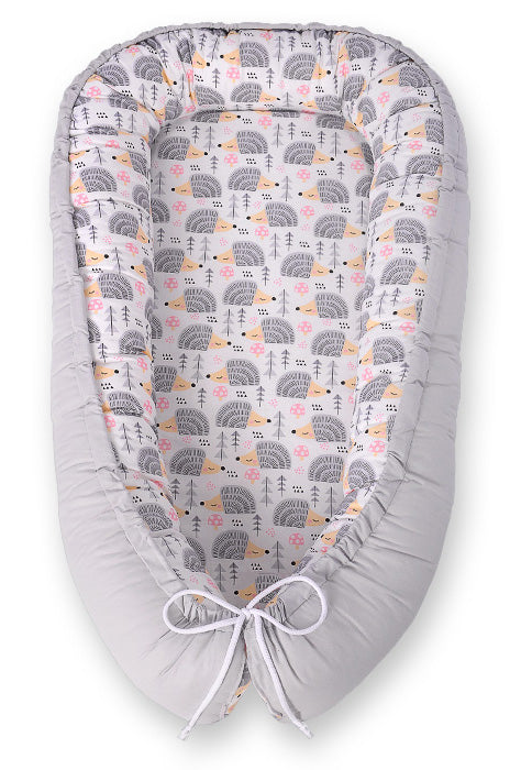 Babynest Kokon Bobono – Igel Grau