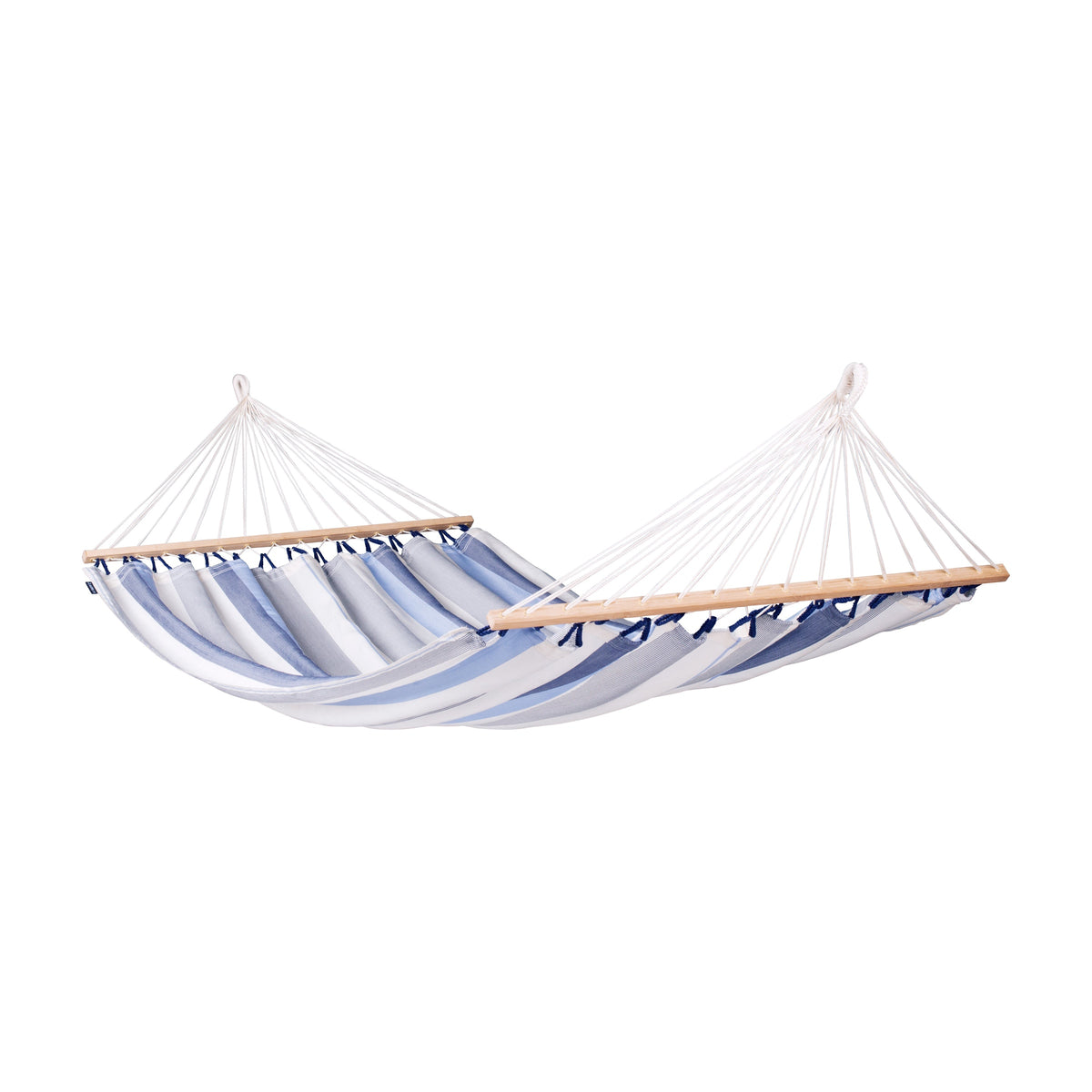 Doppel-Stabhängematte LA SIESTA Alisio Sea Salt mit Bambus-Spreizstab
