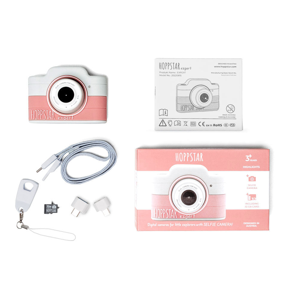Hoppstar Expert – Kinderkamera mit Selfie-Kamera | Blush, Citron, Laurel, Yale