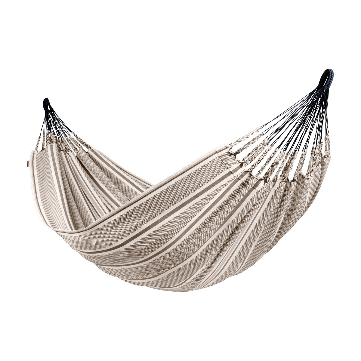 Doppel-Hängematte LA SIESTA Flora Zebra mit eingewebtem Muster