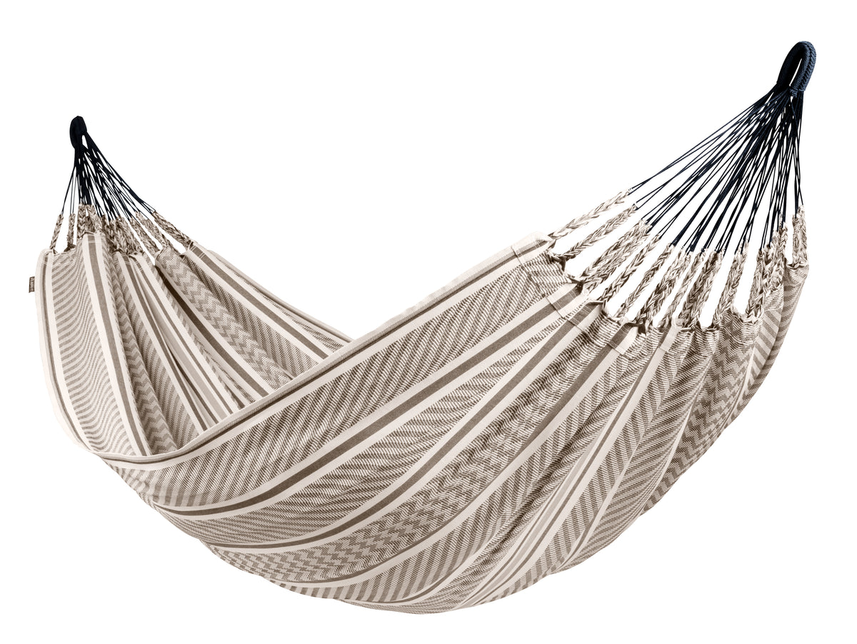 Doppel-Hängematte LA SIESTA Flora Zebra mit eingewebtem Muster