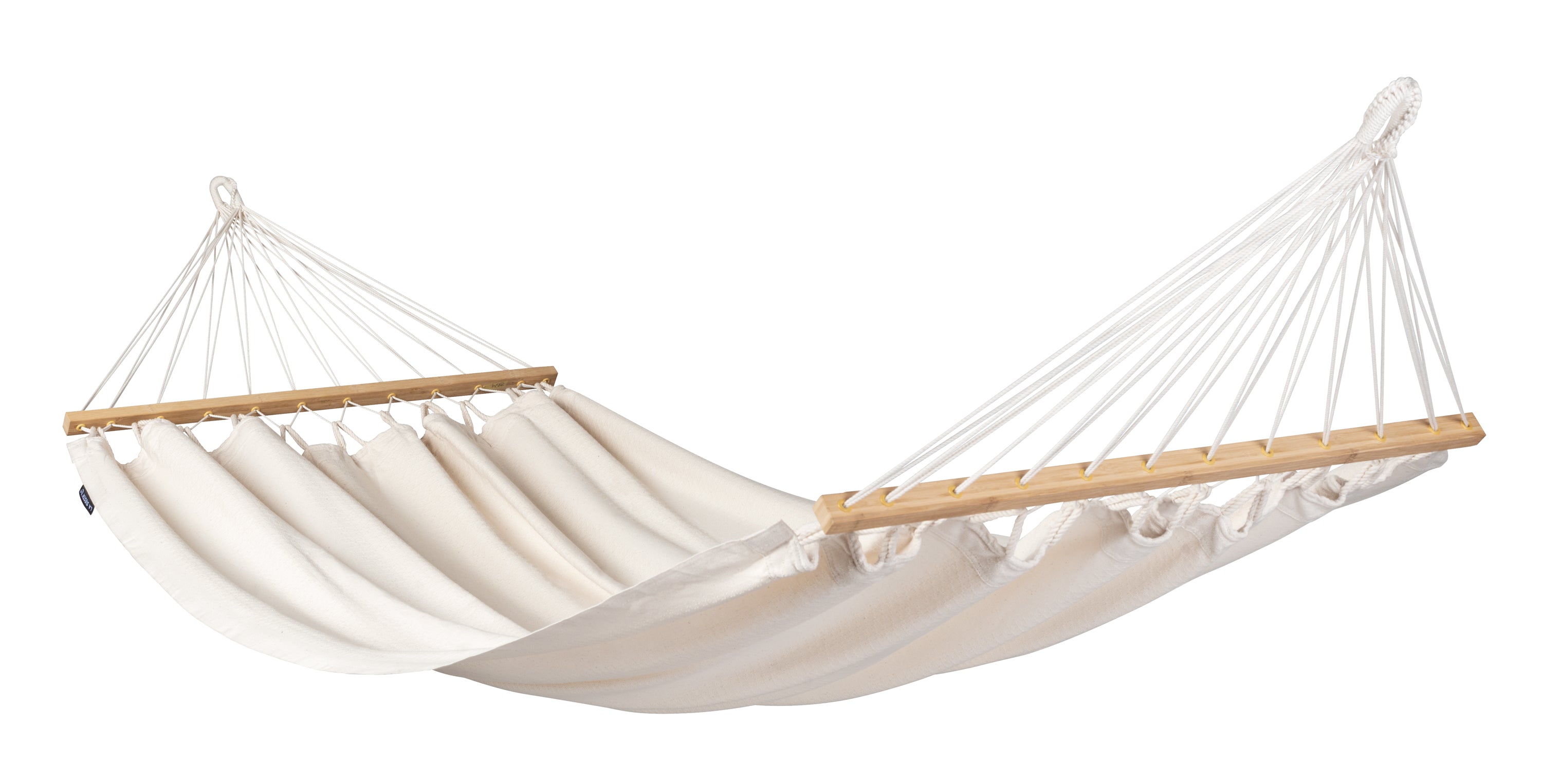 Stabhängematte LA SIESTA Florencia Latte aus Bio-Baumwolle