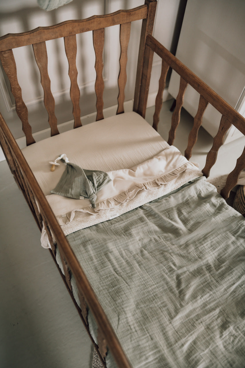 Babydecke 75x100 aus Musselin mit Teddyfutter – Koeka Faro
