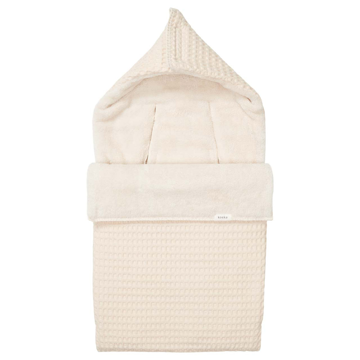 Fußsack für Babyschale Koeka Oslo in Natural mit Teddyfutter